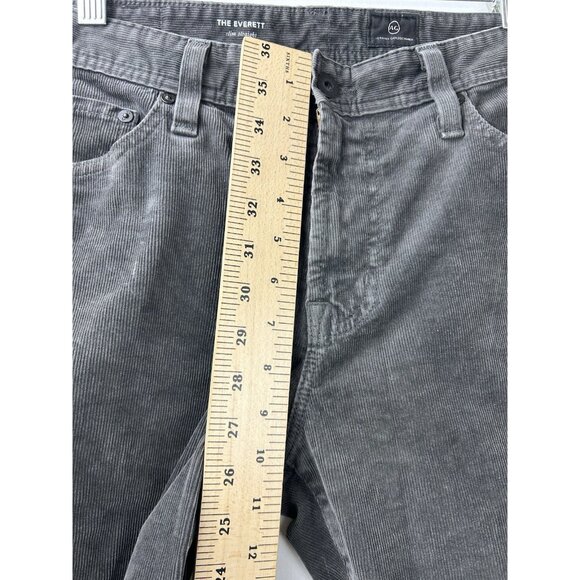 AG Adriano Goldschmied The Everett Pant Mens 32x34 Gray Corduroy Slim Straight - Picture 4 of 15